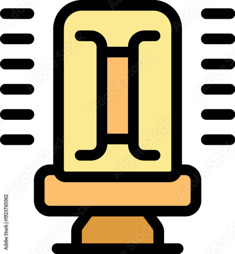 Bright gemini zodiac sign emitting light beams, symbolizing astrological energy and cosmic influence