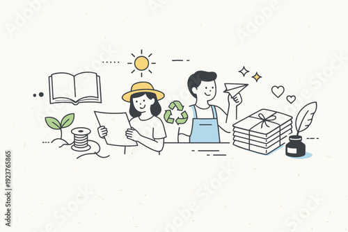 Natural materials texture studies. Paper texture exploration with soft fibers and slight roughness, calm editorial composition suggesting sustainability and