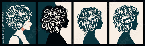 Happy International Women Day Empowerment Typography Design