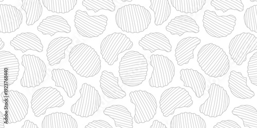 potato chips pattern. doodle potato chips pattern background. potato chips seamless pattern background. unhealthy snacks chips pattern.