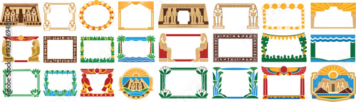 Decorative Ancient Architecture Frames Inspired by Abu Simbel