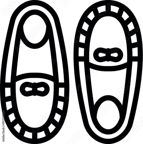 Simple and elegant line art icon of baby boy shoes, perfect for representing newborn footwear and childcare products