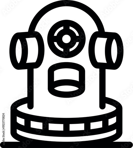 Fire hydrant icon symbolizes fire protection, emergency response, and water supply for extinguishing fires