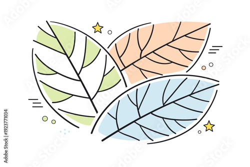 Leaf Vein Elegance. Leaf vein macro patterns. Abstract editorial background with magnified leaf textures simplified into elegant lines, conveying