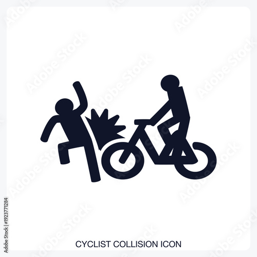 Cyclist Collision Icon