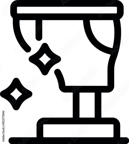 Sparkling clean toilet bowl representing hygiene, cleanliness, and freshness in a bathroom or restroom setting