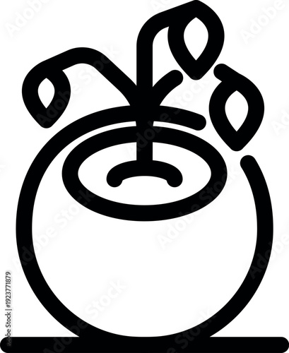 Small potted plant withering, representing neglect, drought, or broader environmental issues