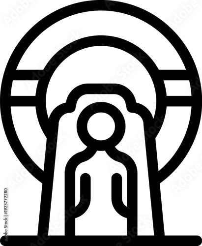 Patient undergoing an mri scan, medical examination of the human body using magnetic resonance imaging technology