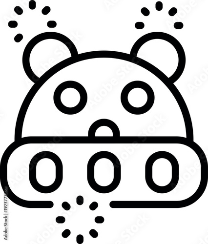 Cartoon spaceship flying and leaving light trails, simple and minimal vector graphic