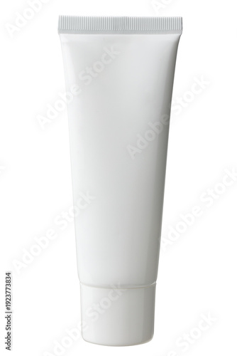 A white tube of cream on a transparent background
