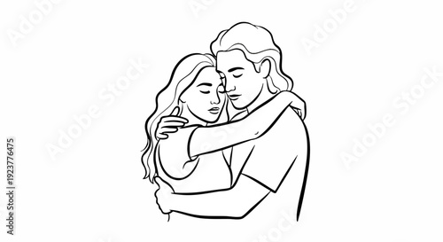 vector illustration of a lovers