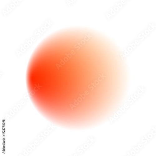 Orange neon liquid colors swirl inside an abstract gradient circle, irregular blot forms scatter with round blob, drop. Curved form emphasizes organic shape. Vector png banner.