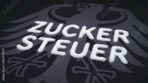 Das Wort Zuckersteuer mit Zucker geschrieben