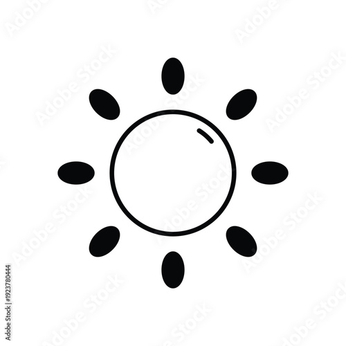 Sun vector icon
