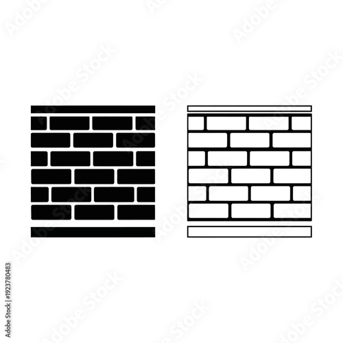 Labor day bricks wall background texture design elements Vector
