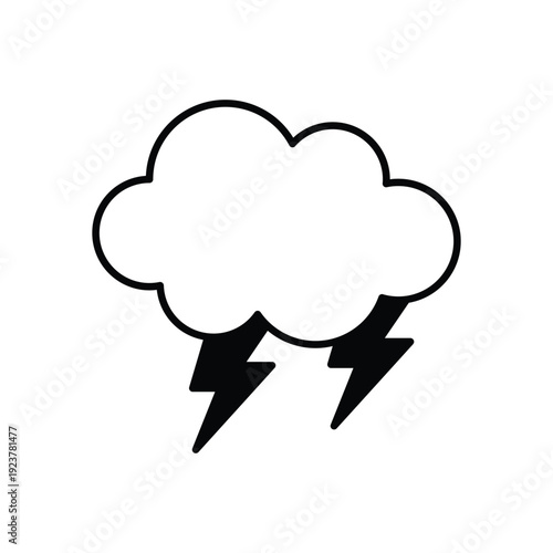 Thunder vector icon