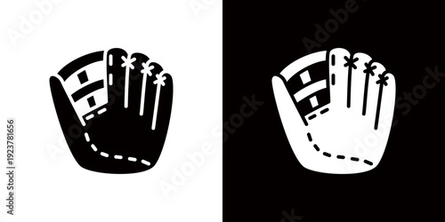 Baseball glove, mitt simple icon
