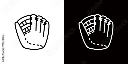 Baseball glove, mitt simple icon