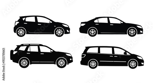 Four vehicle types displayed as black silhouettes