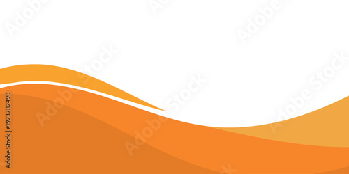 Abstract orange wave background design. Smooth layered curve flow layout template. Creative wavy geometric backdrop for presentation and web