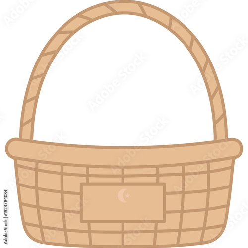 Woven Picnic Basket Illustration