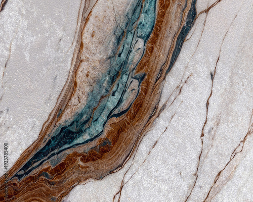 Abstract teal and brown marble stone texture background

