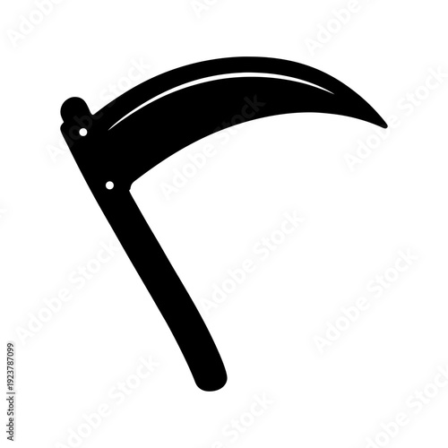black and white long scythe