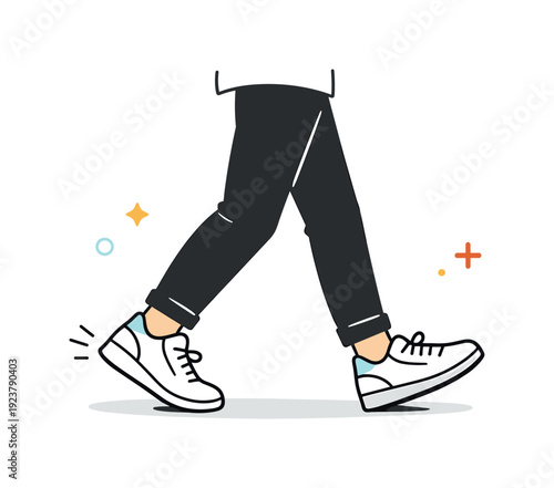 Casual walking moment. A single person?s legs mid-step, slightly cropped, as if caught in a candid street photo. Natural motion and everyday