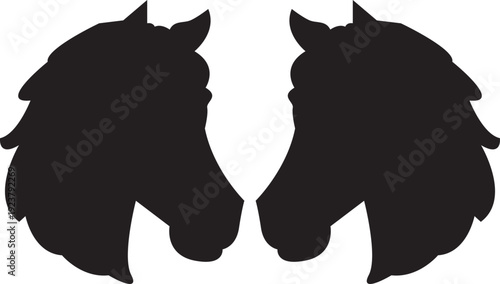 horse head silhouette illustration vector file 