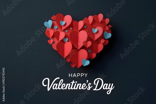 A Valentine's Day graphic with a heart and happy message