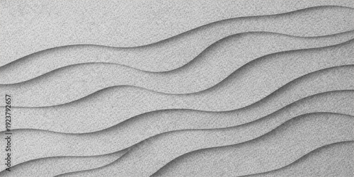 Wavy white sand ripples create an abstract natural texture of desert dunes and beach waves in this seamless summer background pattern