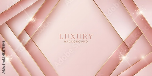 A luxurious pink background with gold accents and sparkles