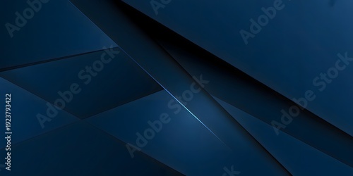 A dark blue abstract background with geometric shapes and lines