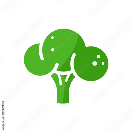 Broccoli, organic vegetable vector icon