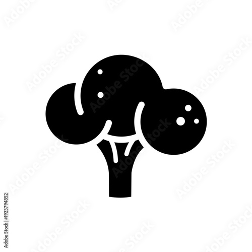 Broccoli - solid  vector icon