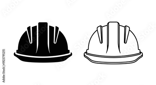 Labor day safety helmets, hard hats, construction safety gear Vector