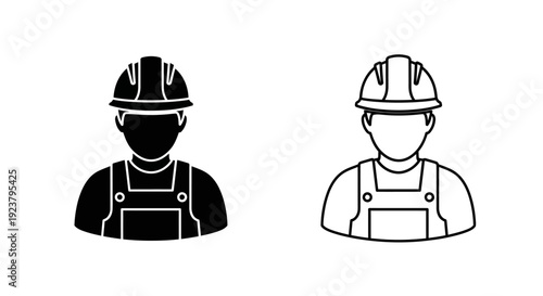 Labor day safety icons construction workers protective gear Vector