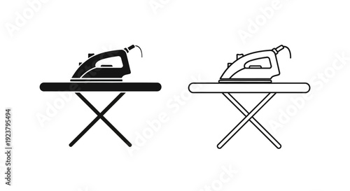 Labor day ironing board iron clipart Vector