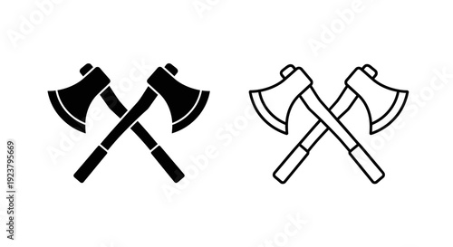 Labor day axes tools icon set vector illustration Vector