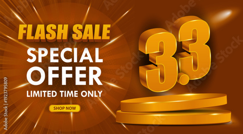 3.3 Flash sale discount backgrounds. For shopping days, online shopping, special offer coupons, vouchers, banner templates, websites, social media ads.