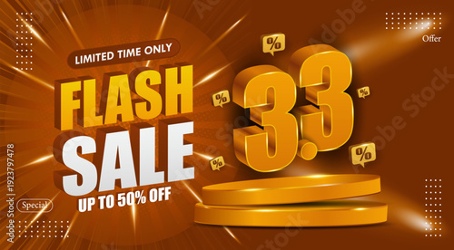 3.3 Flash sale discount backgrounds. For shopping days, online shopping, special offer coupons, vouchers, banner templates, websites, social media ads.