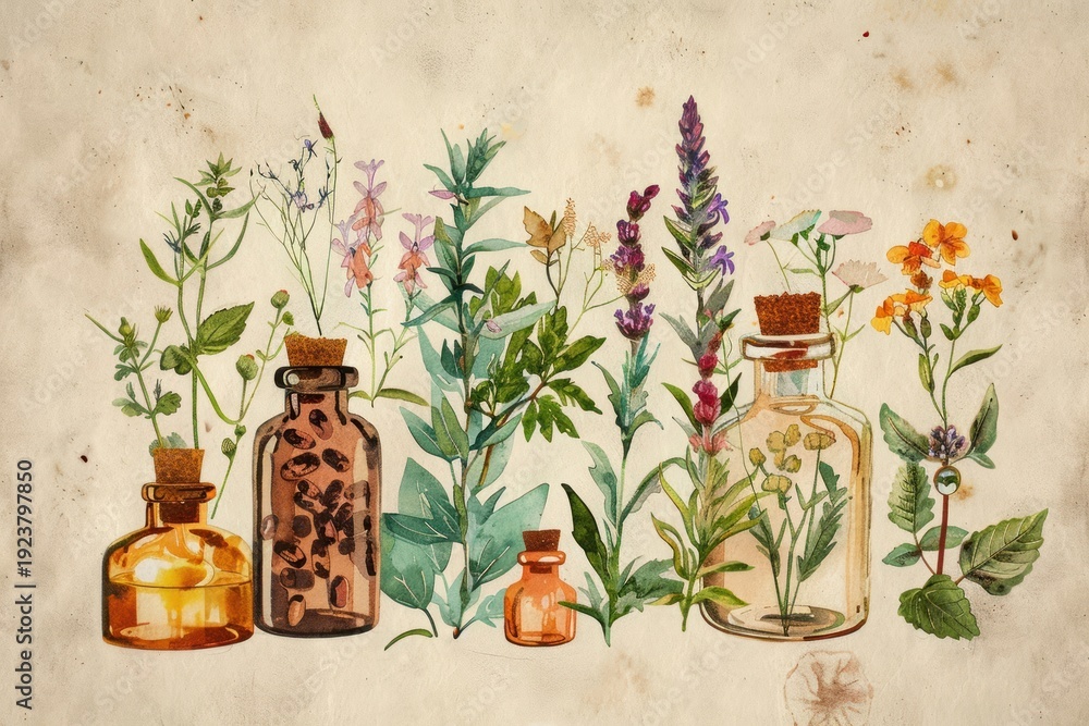 Fototapeta premium Art cosmetics perfume blossom.