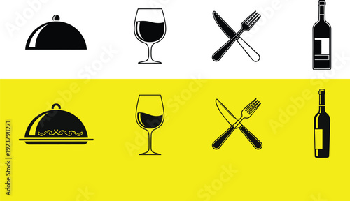 Restaurant and food service icons