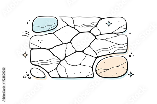 Stone and rock natural textures ? weathered rock patterns. Soft erosion marks, cracks and worn edges forming a calm abstract background. Mood of resilience and