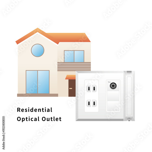 シンプルなイラスト_住宅用光コンセント