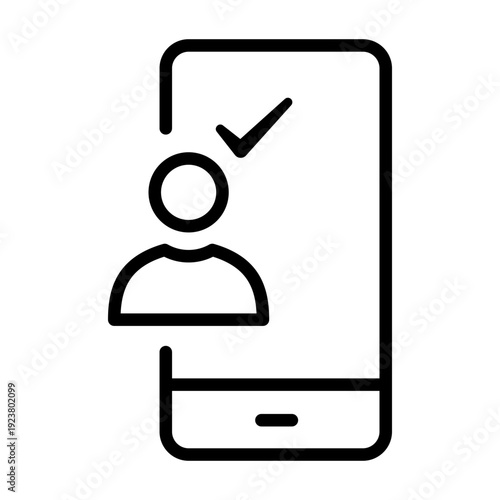 Passkey Passwordless Login User Verification Mobile Icon
