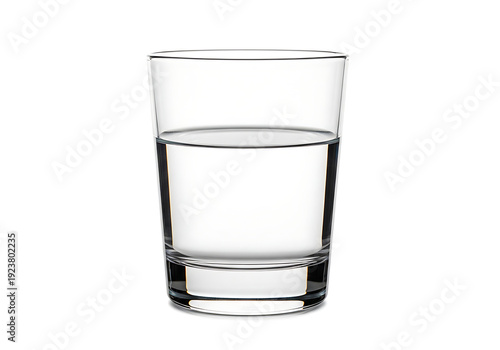 Wallpaper Mural A clear glass of water is viewed from the side on a transparent surface. Torontodigital.ca