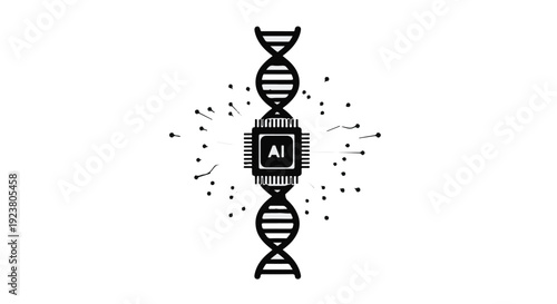 Genetic engineering biotechnology concept with smartwatch