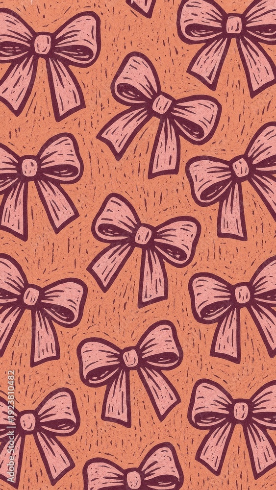 Fototapeta premium Charming bows on textured background.