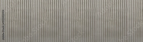 Canvas Print Wide Panoramic View of Brownish Grey Corrugated Concrete Surface with Vertical L